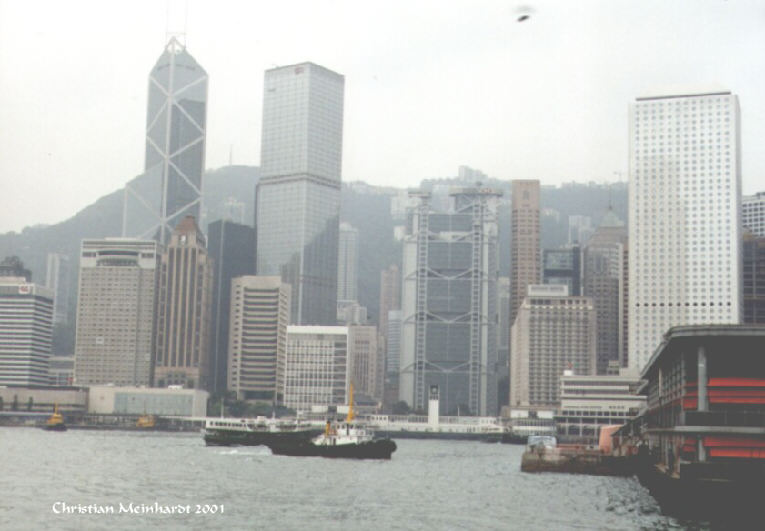 Blick nach Hongkong Island
